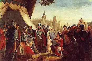 Die Belagerung von Lissabon, Historiengemälde, 1840
