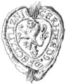 Siegel des Burggrafen Gerhard/Gebhard von Leisnig (1213)