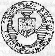 Siegel Gotsche Schoffs II. an einer Urkunde 1392