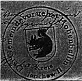 altes Siegel der Gemeinde Hohenbellin