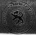 Altes Siegel der Gemeinde Parchen