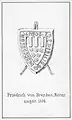 Wappensiegel des Ritters Friedrich von Brenken (1326)