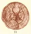 Vollwappen-Siegel des Burggrafen Jeschke von Dohna, 1401