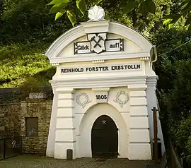 Mundloch des „Reinhold-Forster-Erbstollens“ im Siegener Revier
