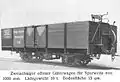 offener Güterwagen mit Freisitz Bremse, Schmalspur