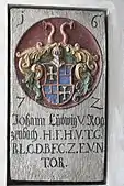 Wappentafel von Johann Ludwig von Roggenbach