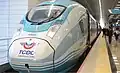 Zug der Baureihe HT80000 (Siemens Velaro D / Velaro TR) im Bahnhof von Ankara