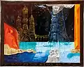 Siesta 80x100-acryl,oil,gold,silver-2001