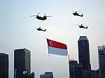 Helikopterparade am Nationalfeiertag