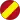 Rot mit gelbem Strich