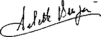 Unterschrift von Juliette Benzoni