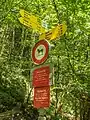 Wegweiser am Sihlsprung