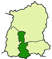 Positionskarte des Distrikts South Sikkim
