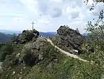 Doppelgipfel des Silberberg von Osten aus gesehen.