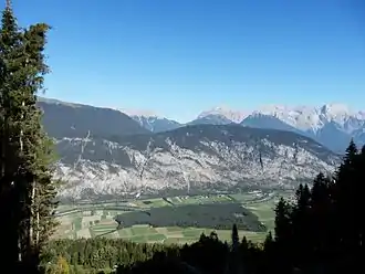 Blick von der Nordrampe ins Oberinntal