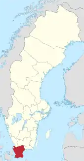 Lage von Skåne län