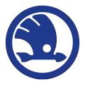 Der blaue Škoda-Pfeil wurde 1926 eingeführt. Dieses Logo hat die Automobilsparte bis 1990 verwendet, Škoda Pilsen verwendet es bis heute.