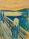 Der Schrei. Pastell auf Pappe, 1893, 74 × 56 cm, Munch-Museum Oslo