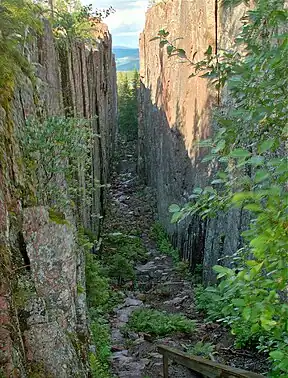 Die Schlucht Slåttdalsskrevan