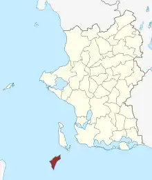 Lage des Omø Sogn in der Slagelse Kommune
