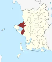 Lage des Tårnborg Sogn in der Slagelse Kommune