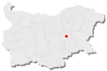 Karte von Bulgarien, Position von Sliwen hervorgehoben