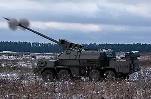 Geschütz Zuzana 2 auf Basis des Tatra 815
