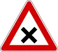 Kreuzung oder Einmündung mit Vorfahrt von rechts