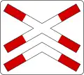 Andreaskreuz: Bahnübergang mehrgleisig