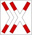 Andreaskreuz: Bahnübergang mehrgleisig