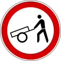 Fahrverbot für Handkarren