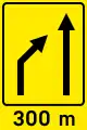 Reißverschluss in 300 m (von links)