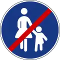 Fußgängerweg Ende