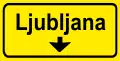 Wegweiser auf der Landesstraße