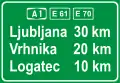 Entfernungstafel