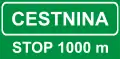 Hinweis auf eine Mautstelle in 1000 m