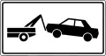 Zusatztafel „Fahrzeuge werden abgeschleppt“
