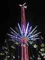 Star Flyer von Goetzke (55 Meter hoch, 48 Sitzplätze) auf der Allerheiligenkirmes in Soest am Abend