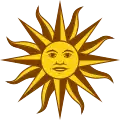 Sol de Mayo in der Flagge Uruguays, 1830