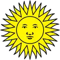 Sol de Mayo in der Flagge Uruguays, 1828