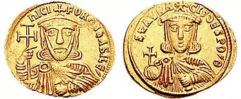 Nikephoros I. und sein Sohn Staurakios
