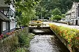 Eschbach unmittelbar vor der Mündung in die Wupper (Unterburg)