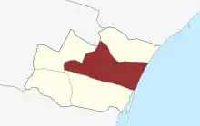 Lage des Solrød Sogn in der Solrød Kommune