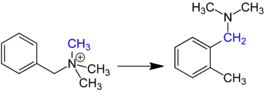 Reaktionsschema der Sommelet-Hauser-Umlagerung
