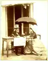 Giorgio SommerBriefschreiber mit seinem Straßenstand, Neapel 1886