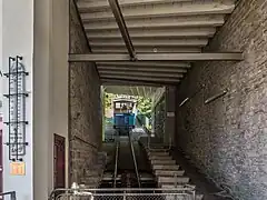 Einfahrt in den Talbahnhof Kriens (2013)