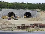 Westportal Wiener Hügeltunnel in Bau (08.2022)