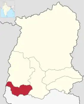Positionskarte des Distrikts Soreng