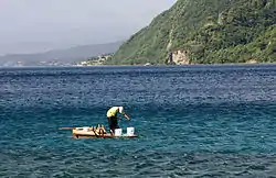 Die Soufrière Bay vor Pointe Michel