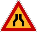 118: Verengte Fahrbahn
